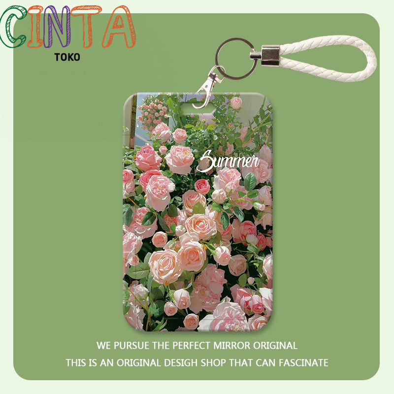 

ins rose bush student card set meal card bus subway access card work card ID card protective shell campus card