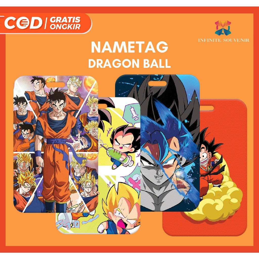 

(N009) Nametag Dragon Ball Tanpa Tali / Card Holder Anime / ID Card Goku / Tempat Kartu