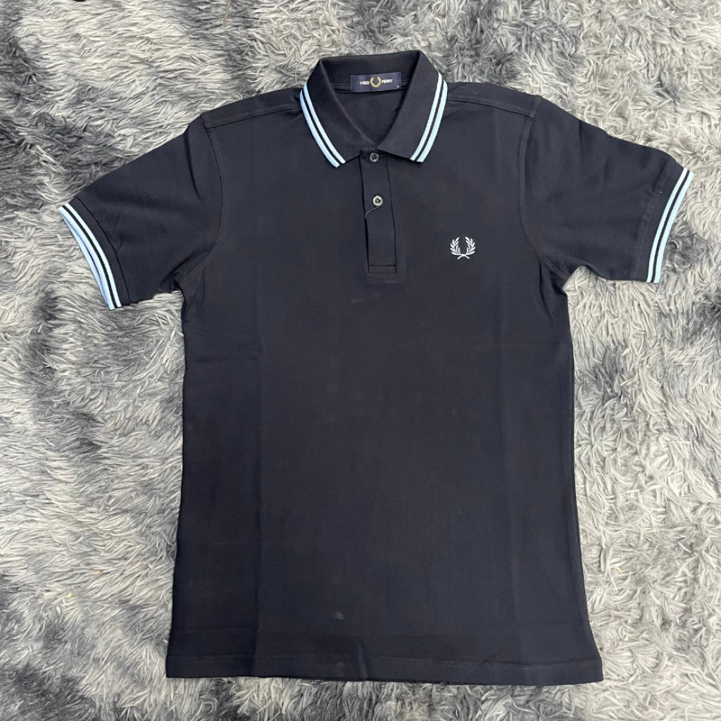 Fred Perry Twin Tipped Dark Navy Polo Shirt