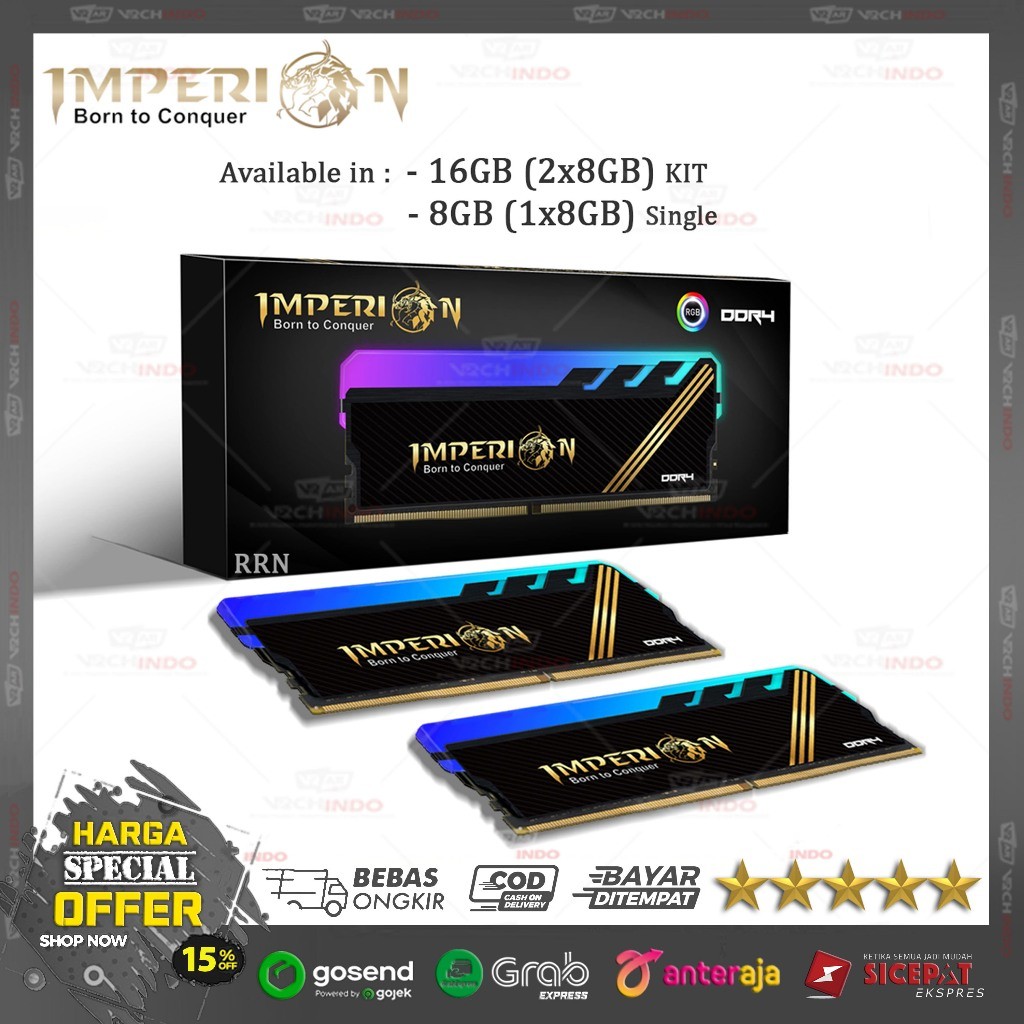 Memory RAM IMPERION DDR4 16GB ( 2X8GB ) 2666MHz KIT - RAM PC GAMING RGB / RAM RGB DDR4 16 GB 