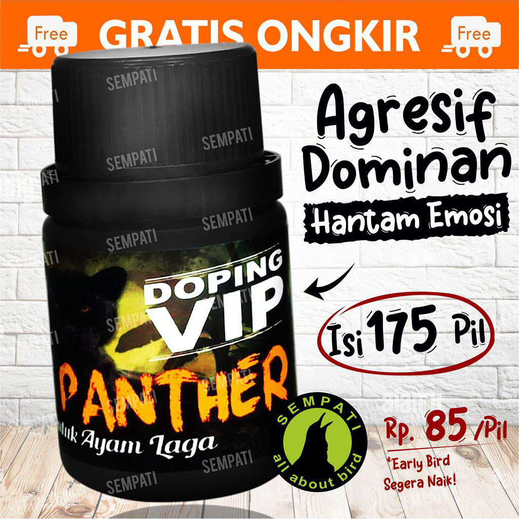 SEMPATI Doping Vip Black Panther Vitamin Obat Ayam Laga Pil Kapsul Meningkatkan Agresif Dan Power Ay