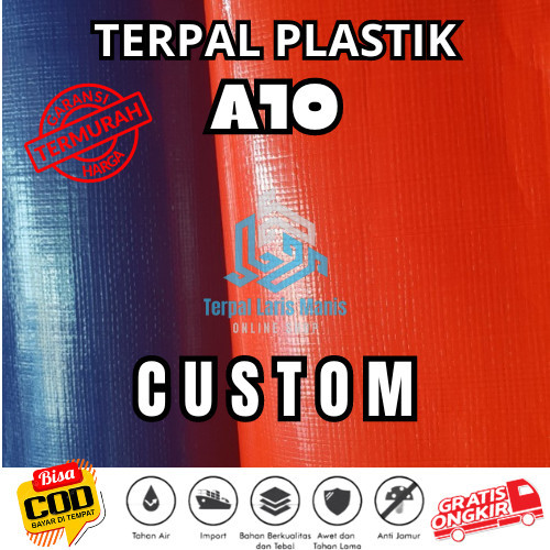 DISTRIBUTOR TERPAL Terpal A10 Custom Meteran Plastik Tebal Lipat Lembaran Korea Biru Murah Untuk Ten