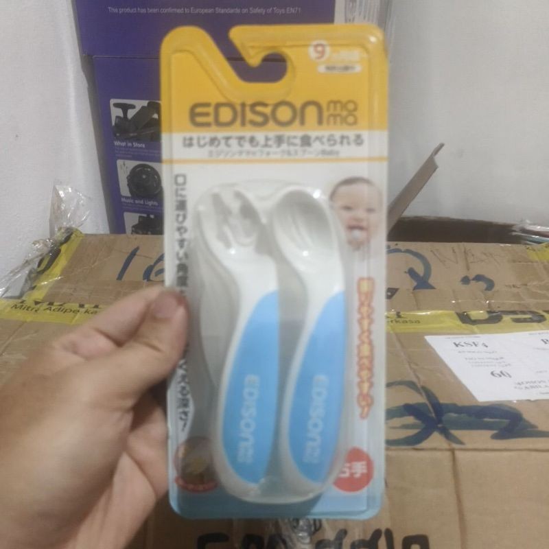 Edison mama baby fork & spoon baby with case