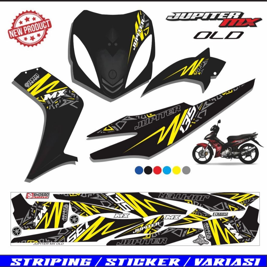 STIKER STRIPING VARIASI JUPITER MX OLD / VARIASI JUPITER MX 135 KARBU OLD TERMEWAH
