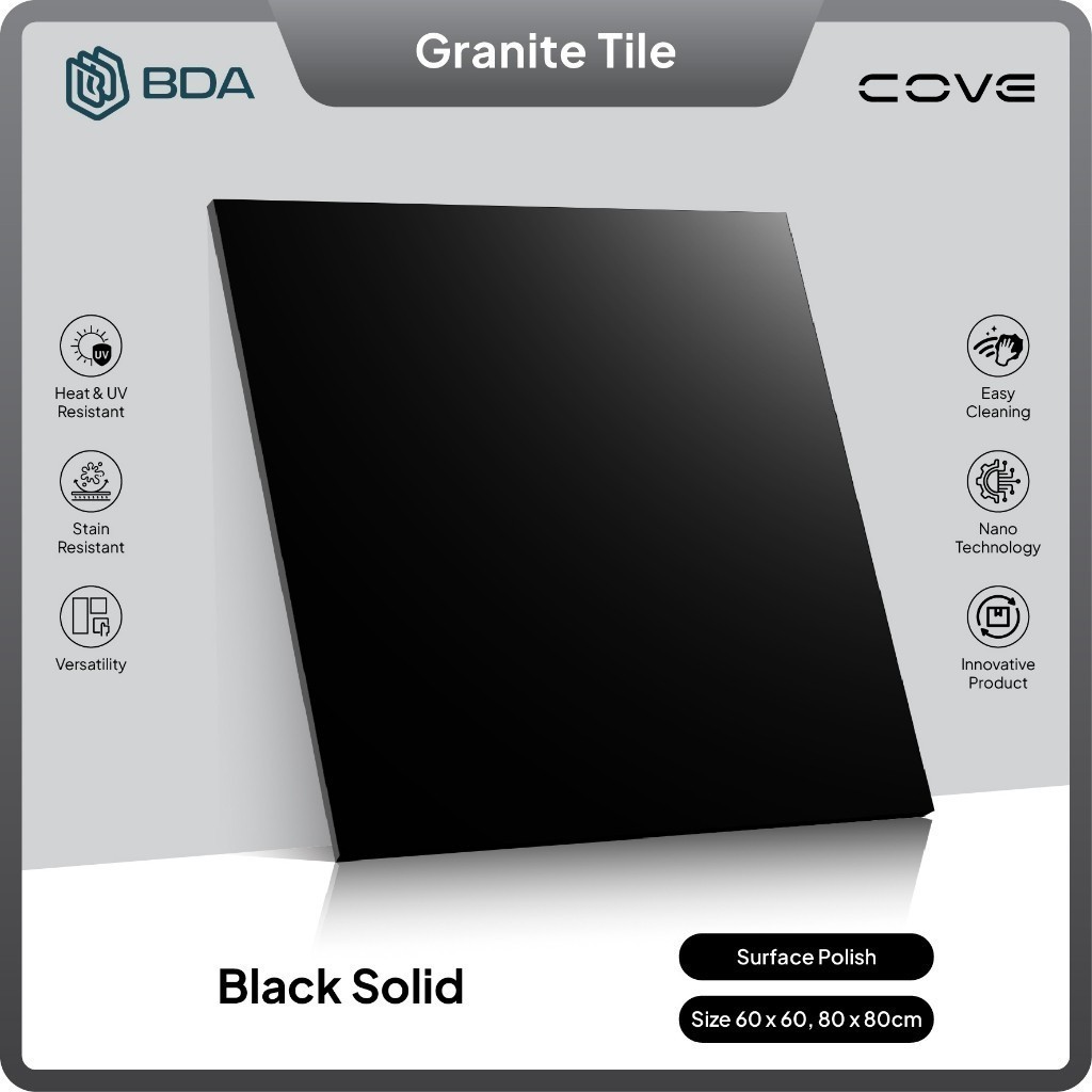 Granit Tile Black Solid 60x60 80x80 Granit murah