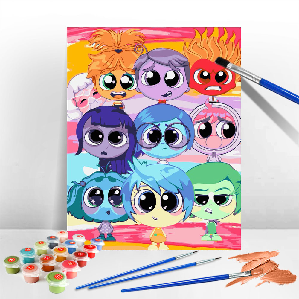 

New Arrivals Painting By Number Inside Out Kids Gift Drawing On Canvas Cartoon Home Decoration Kit Handpainted Hobby