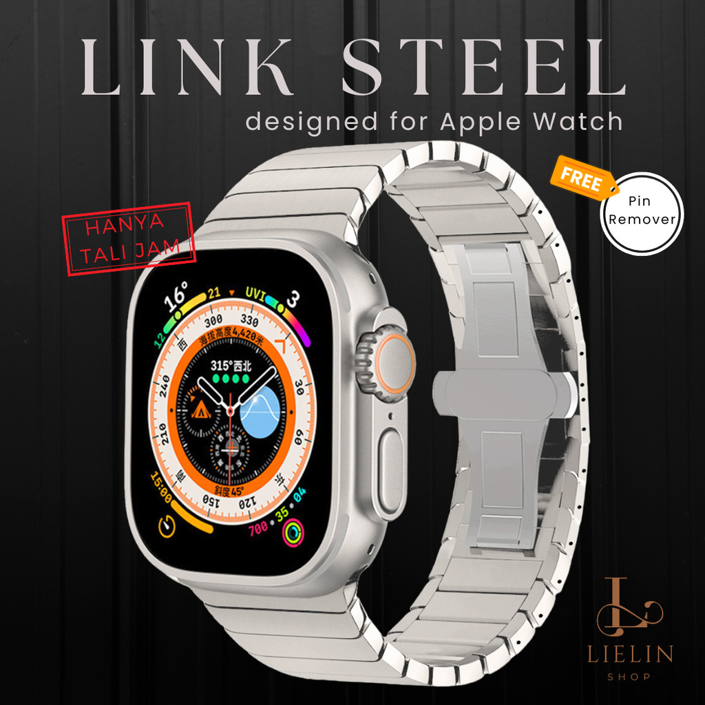 Apple Strap ULTRA 10 9 8 7 6 5 4 SE Link Steel Band Tali Jam Rantai Besi IWatch / Smart Watch Lielin