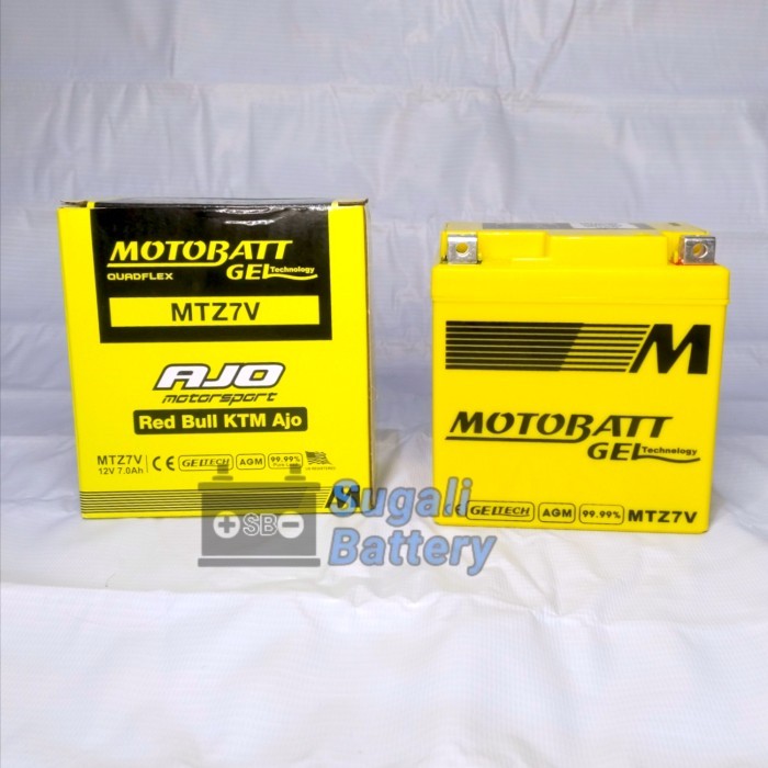 Aki Motor MOTOBATT MTZ7V GEL GTZ7V YTZ7V Aki Kering 12volt 7Ah Original