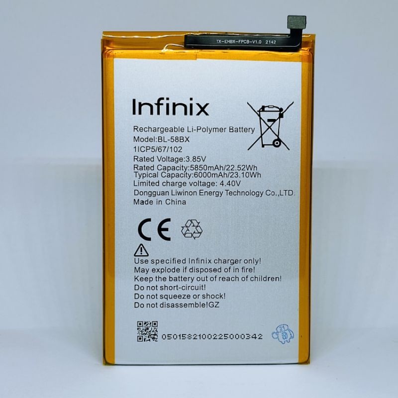 BATERAI BATRE INFINIX HOT 9 PLAY HOT 10 PLAY BL-58BX BL 58BX ORIGINAL