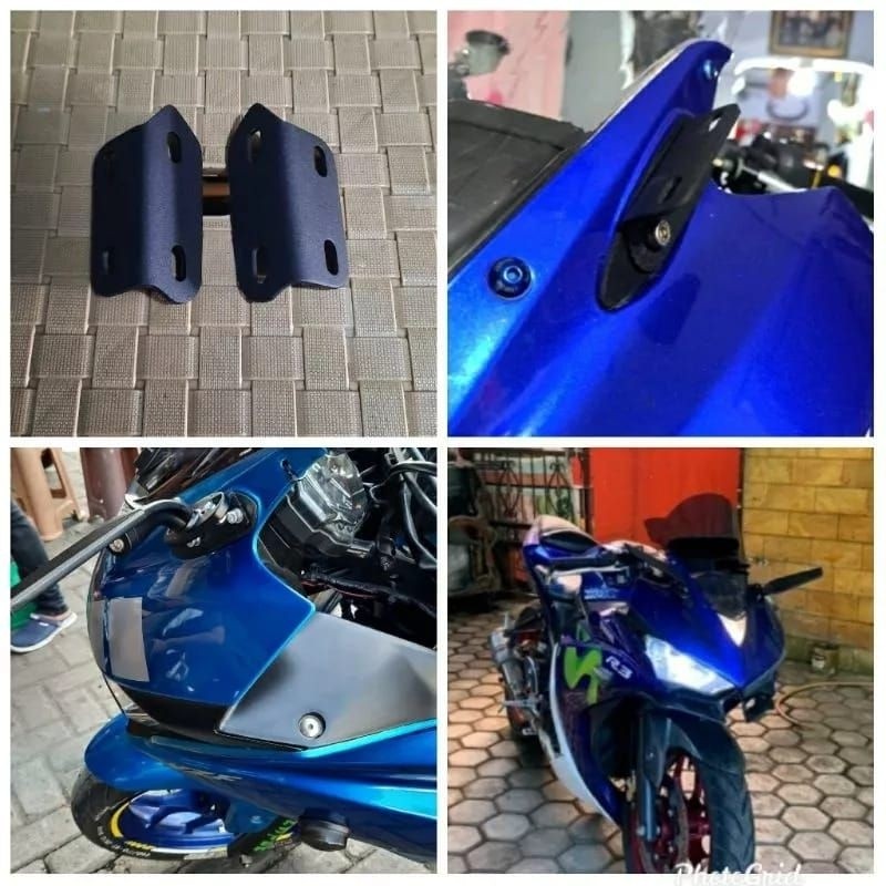 Breket Dudukan Spion Winglet di Fairing Yamaha R25 breket spion winglet fairing R25