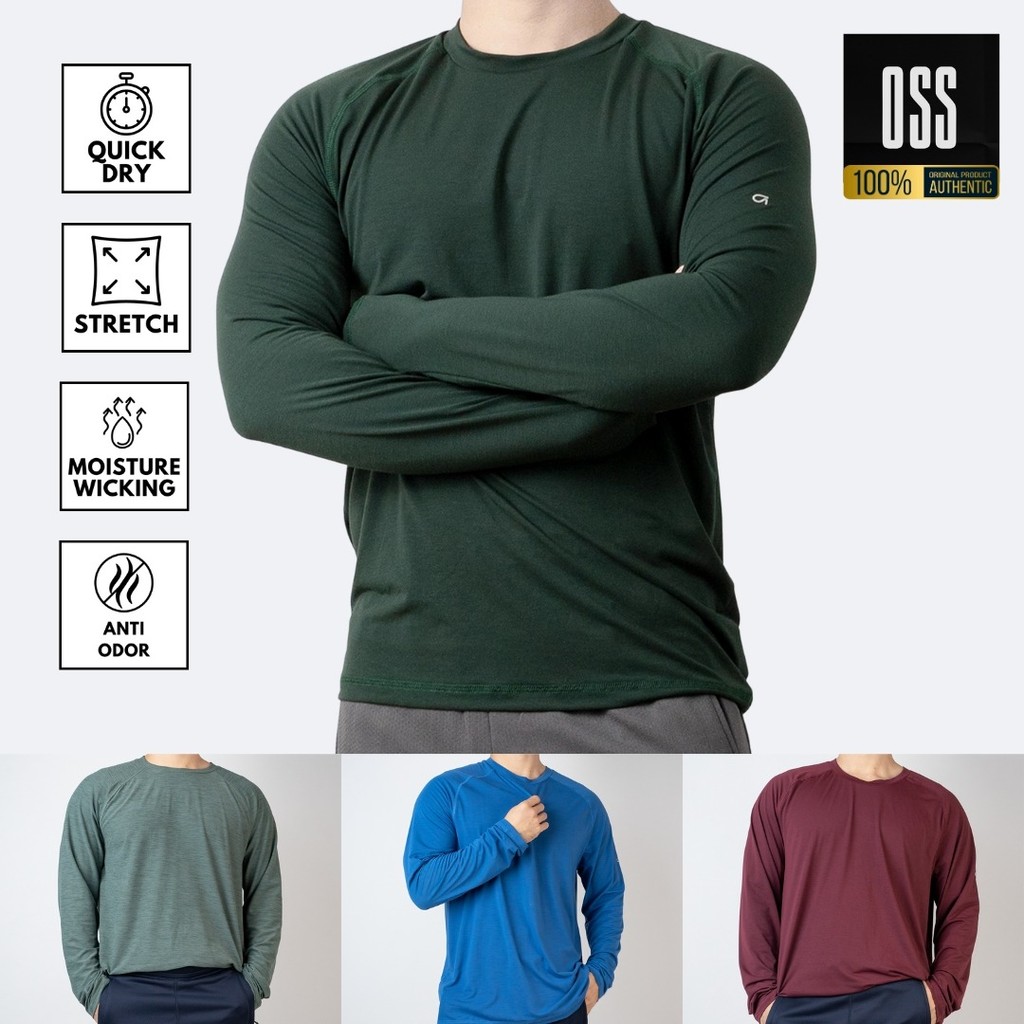 Kaos olahraga lengan panjang pria kaos gym pria lengan panjang GPFIT var 2