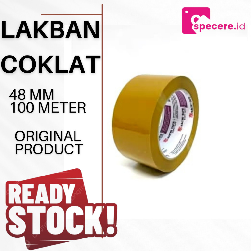 ORIGINAL - Nachi Packing Tape Lakban COKLAT 48 mm x 100 yard