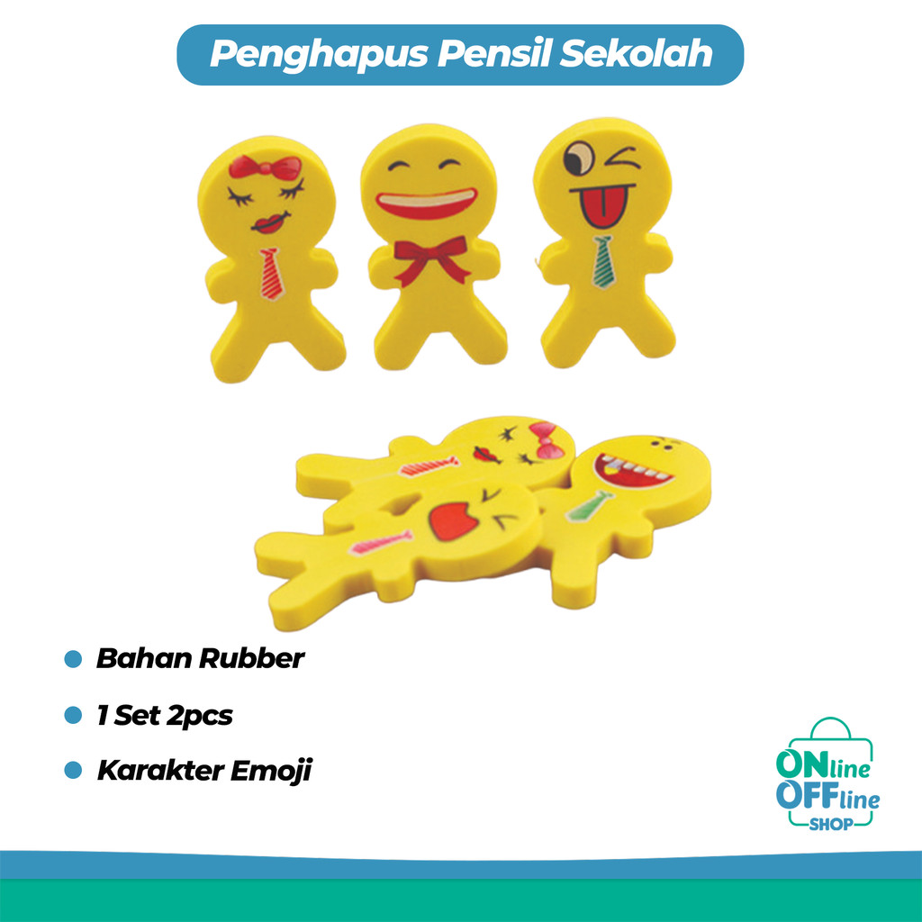 

Penghapus Pensil Karakter I Love Smile Set 2pcs 815