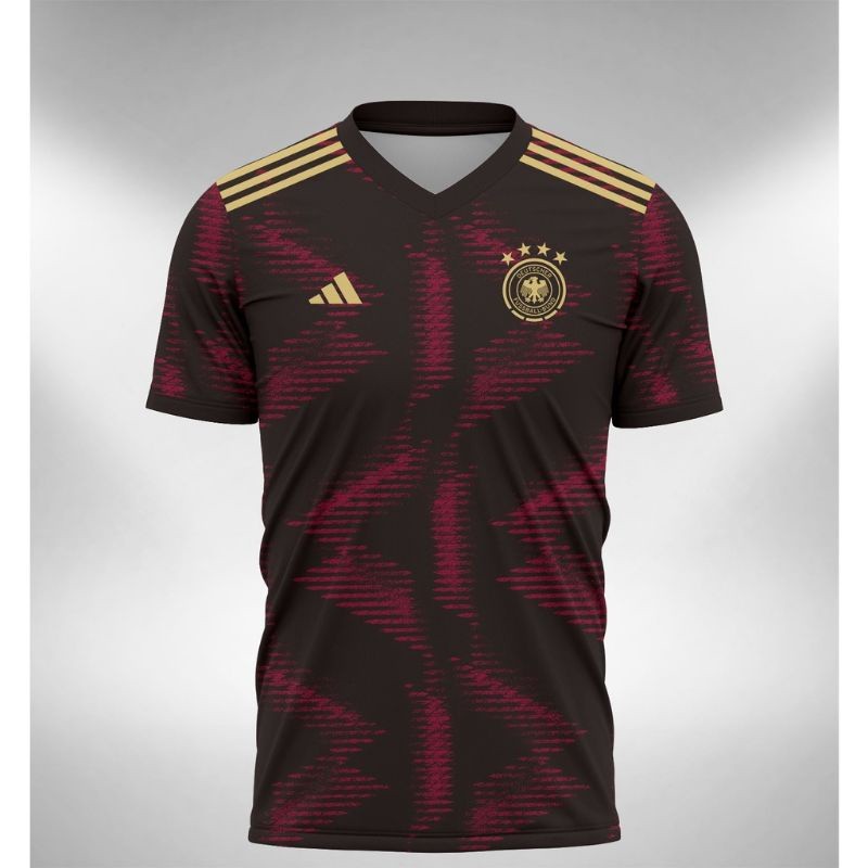 Jersey / Kaos / baju olahraga Jerman Away 2022 2023 Piala Dunia Full Printing / Bisa pakai nama send