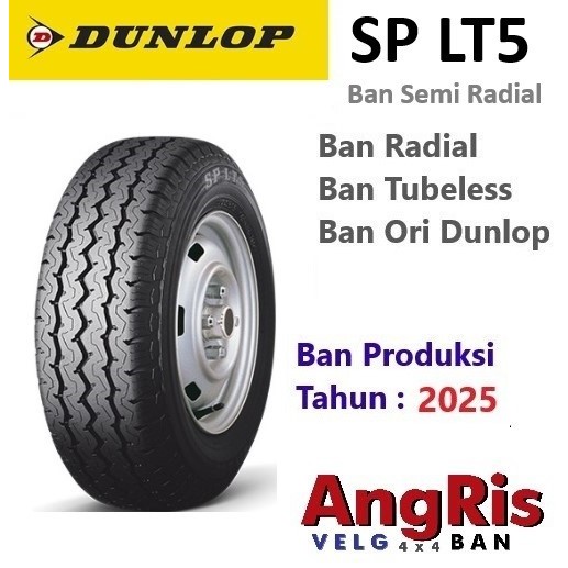 Ban Dunlop SP LT5 185 R14 8pr  Ring 14 Ban Radial Tubeless Bisa buat Muatan Berat Van Truk Box Mobil