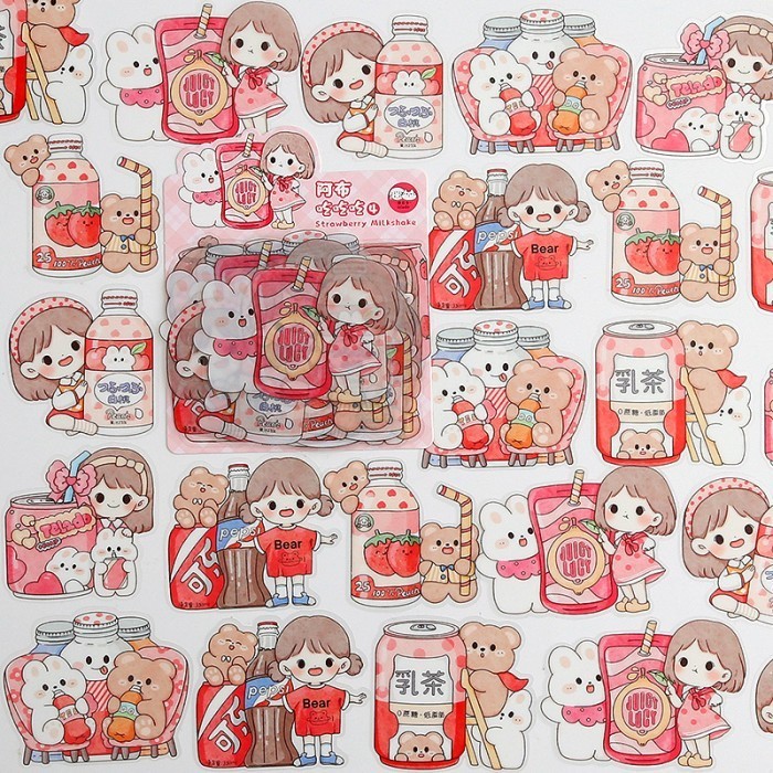 

LARIS -Sticker Aesthetic Box SET 10+10+1 Washi Tape Knife Paper Scrapbook - Party - Ungu