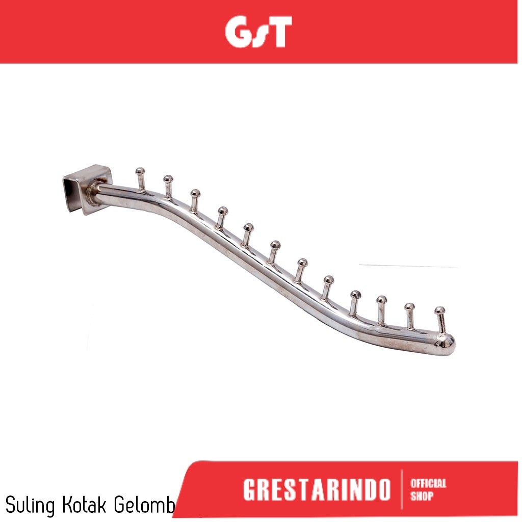 Hanger suling tembok 12 titik /Gantungan Baju Suling Besi Hanger