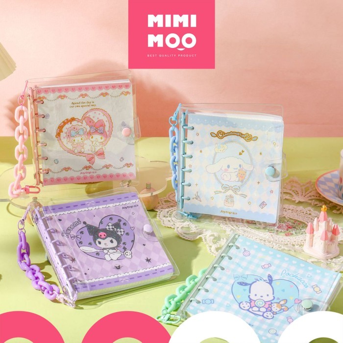 

MIMIMOO Mini Notebook Buku Catatan Binder Sanrio Cinnamoroll Kuromi