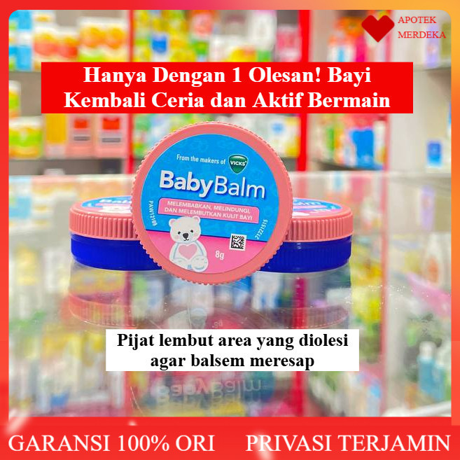 Vicks Baby Balsam / Rub, Untuk Bayi Pilek dan Batuk Balm | Balsem Bayi