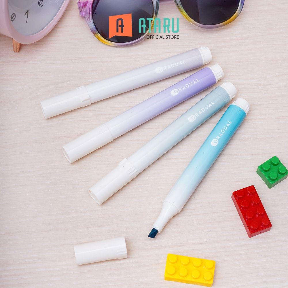 

Ataru Set 4 Pcs Spidol Highlighter - Biru Spidol Stabilo Warna Warni Alat Tulis Penanda Text Marker