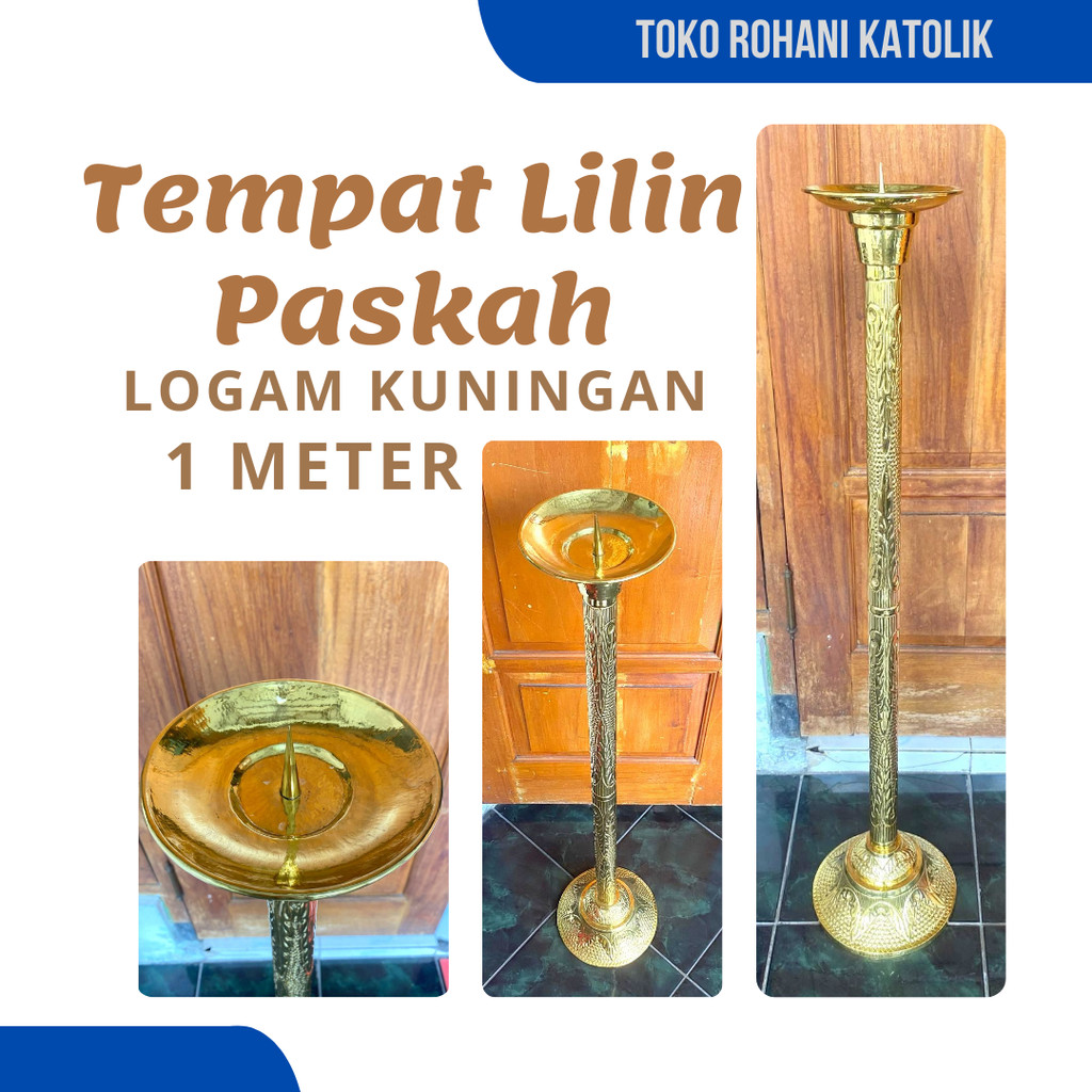 TEMPAT LILIN PASKAH 1 METER / STAND LILIN GEREJA / STAND LILIN ALTAR GEREJA