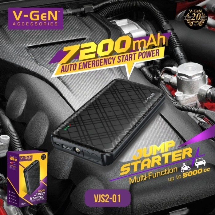 POWERBANk V-GEN JUMPSTARTER 7200 Mah Jumper mobil aki mobil