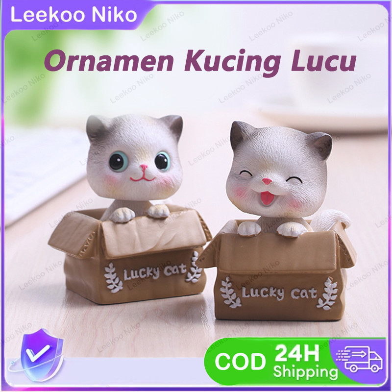[Ready Stock]Ornamen Kucing Yang Disimulasikan Pajangan Dashboard Mobil/Pajangan Mobil Kucing Akseso