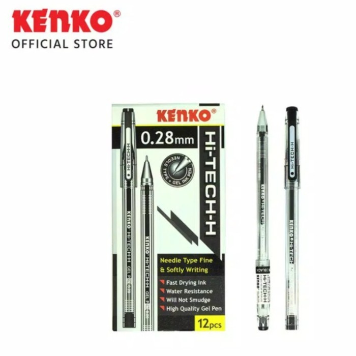 

[Promo]New Arrival PULPEN KENKO HI-TECH 0.28mm HITAM (PER LUSIN)