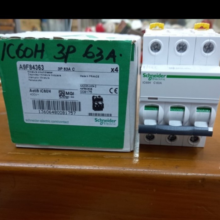 mcb 63A 3p ic60h schneider 10ka