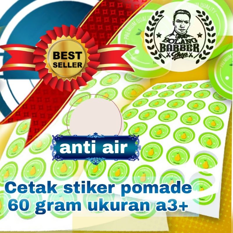 

Stiker pomade 60 gram uk A3+