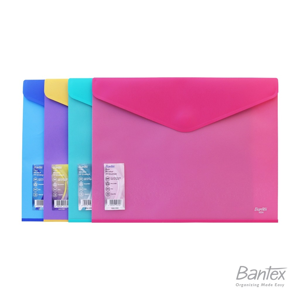 

Bantex Duro Bi-Colour PP Envelope Folder File Amplop A4 - 3226