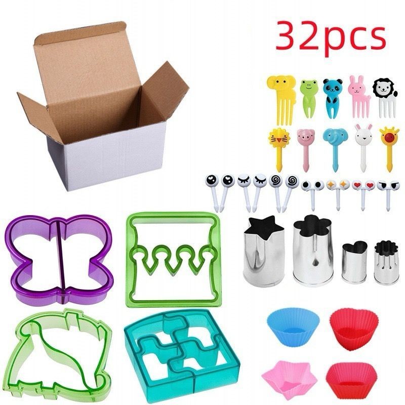 

Joyeaze Cetakan Sandwich Setb 32 pc | Cetakan Pemotong Sayuran | Sandwich Cutters Mould Food Toast Bread Baking Mold Fruit Cutter Fruit cetakan Sandwich cookies tusukan bento