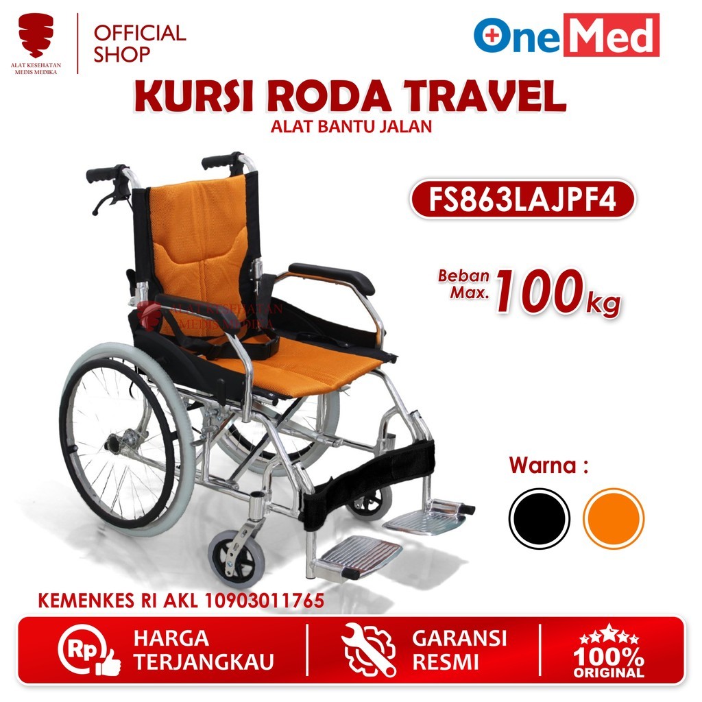 Kursi Roda Traveling Onemed Sakura Ban Besar Haji Umroh Lipat Travel Medis
