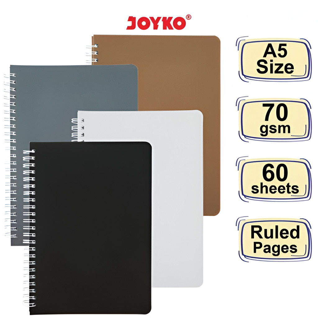 

Ruled Notebook Diary Agenda Buku Catatan Bergaris A5 Joyko NB-690 - Notebook Spiral A5 Joyko