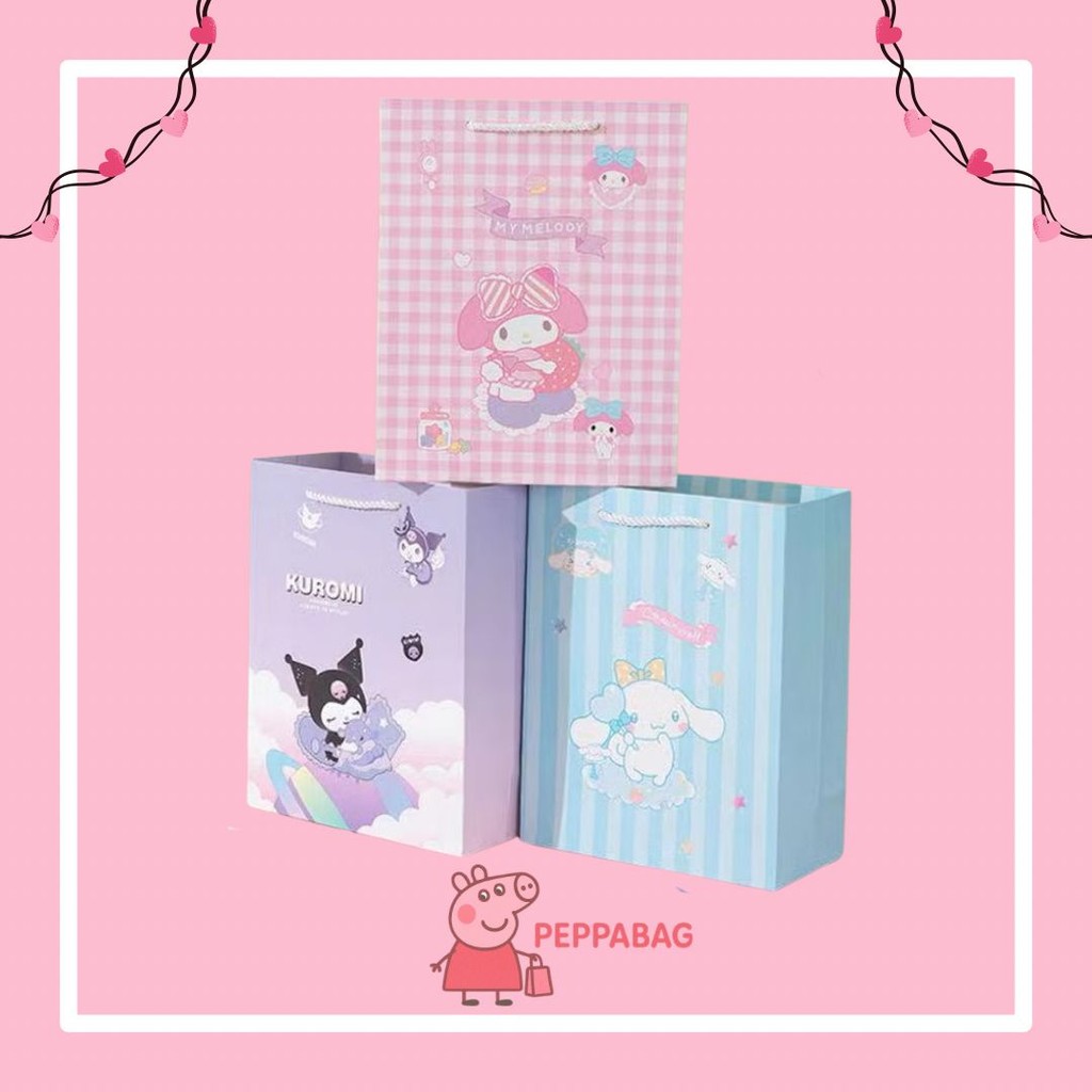 

Paper Bag Gift Cute / Paperbag Hadiah Motif Sanrio Kuromi Melody Cinnamonroll - ES0413