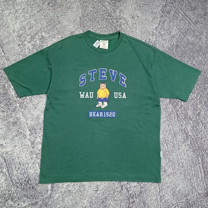 T shirt kaos pria CALIFORNIA WHO.A.U. ijo botol bagus size L