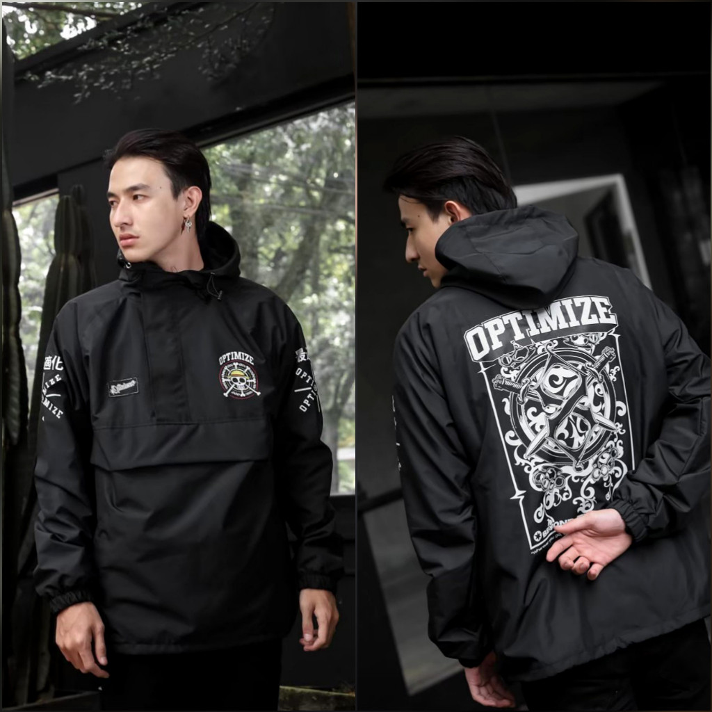CUCI GUDANG Jaket Cagoule Pria - Jaket Parasut Original Optimize - Jaket Windbreaker