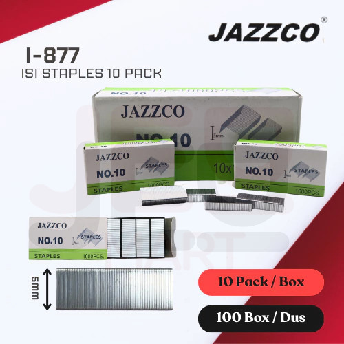 

Grosir 1 Dus isi 1000 Pack Staples Isi Stapler Refill Stapler JAZZCO No. 10