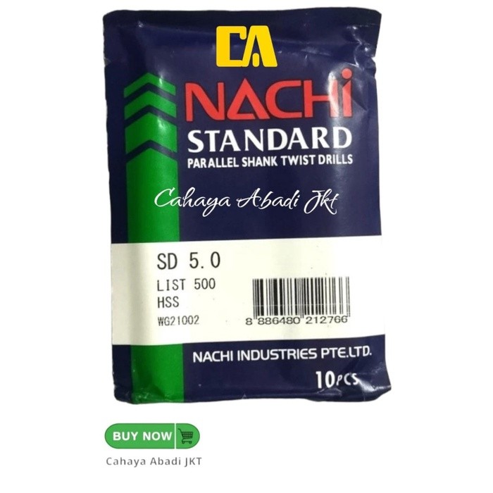 Mata Bor Besi NACHI 5mm / Mata Bor NACHI HSS 5mm