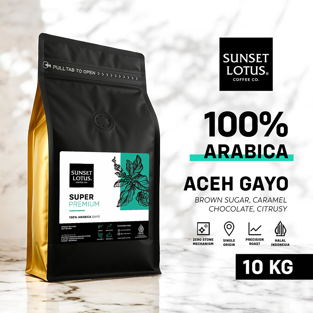

Sunset Lotus Biji Kopi Full Arabika Gayo Super Premium Espresso Base 10 Kg