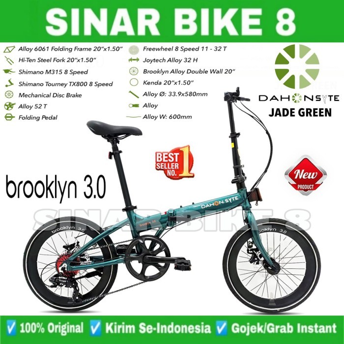 Sepeda Lipat Ukuran 20 Inch DAHON SYTE BROOKLYN 3.0