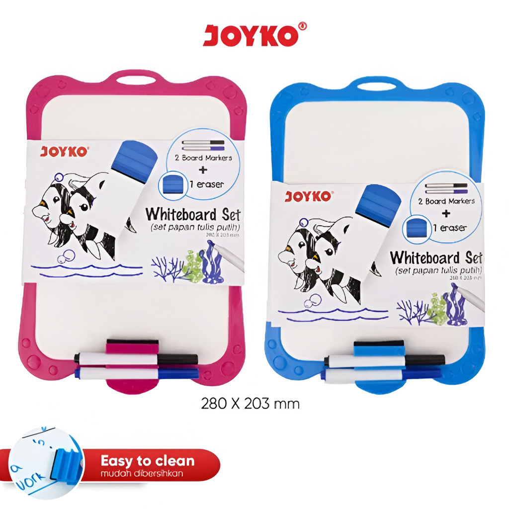 

Papan Tulis Putih Set Whiteboard Set Joyko WBS-170CO - Untuk Belajar Anak