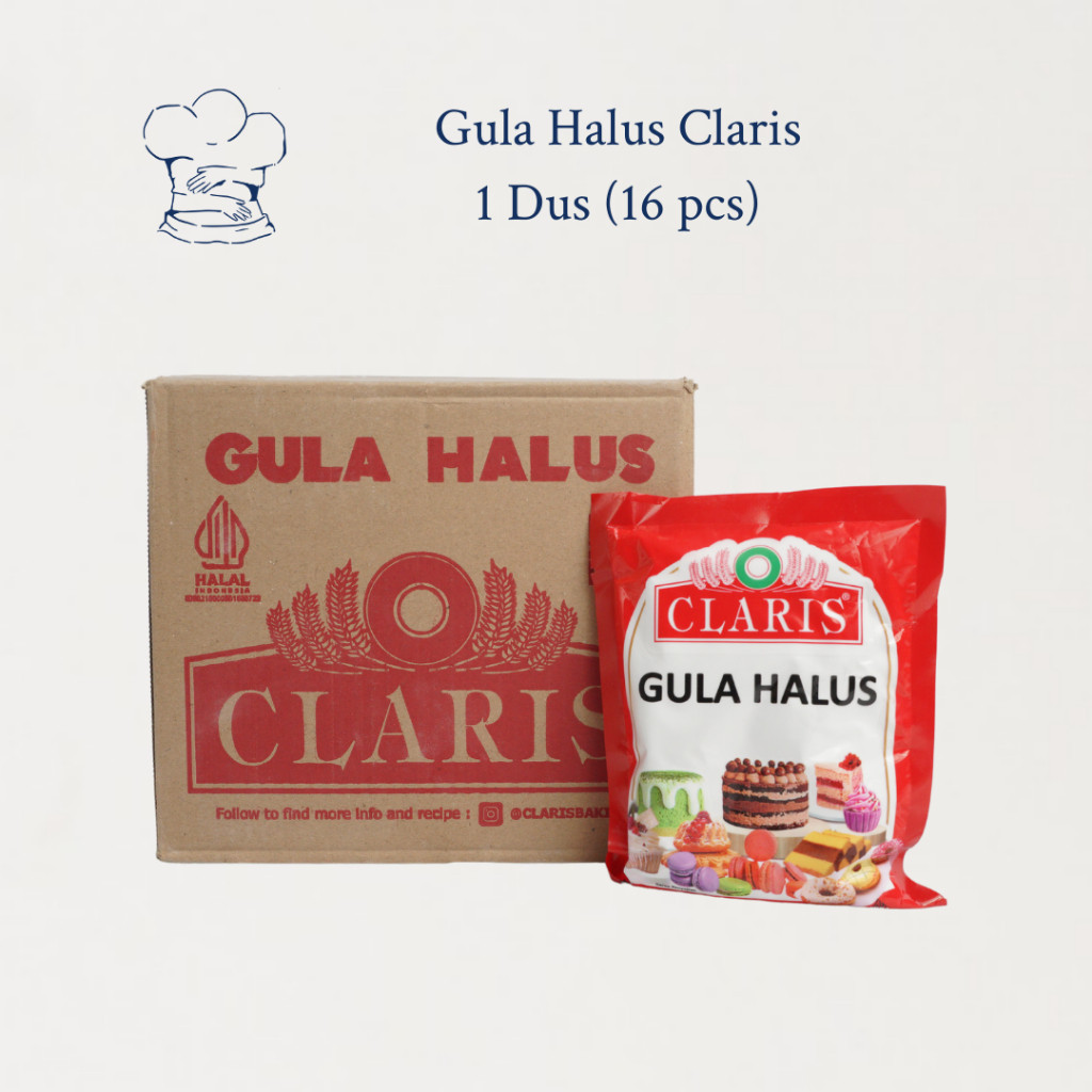 

Gula Halus Claris 1 Dus (16 Bungkus x 250gr)