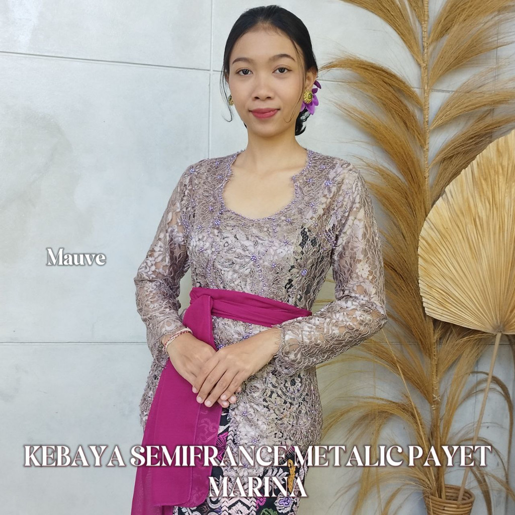 (HANYA KEBAYA) KEBAYA SEMIFRANCE PAYET MARINA Kebaya Bali Murah Kebaya Modern Kebaya Pesta Wisuda