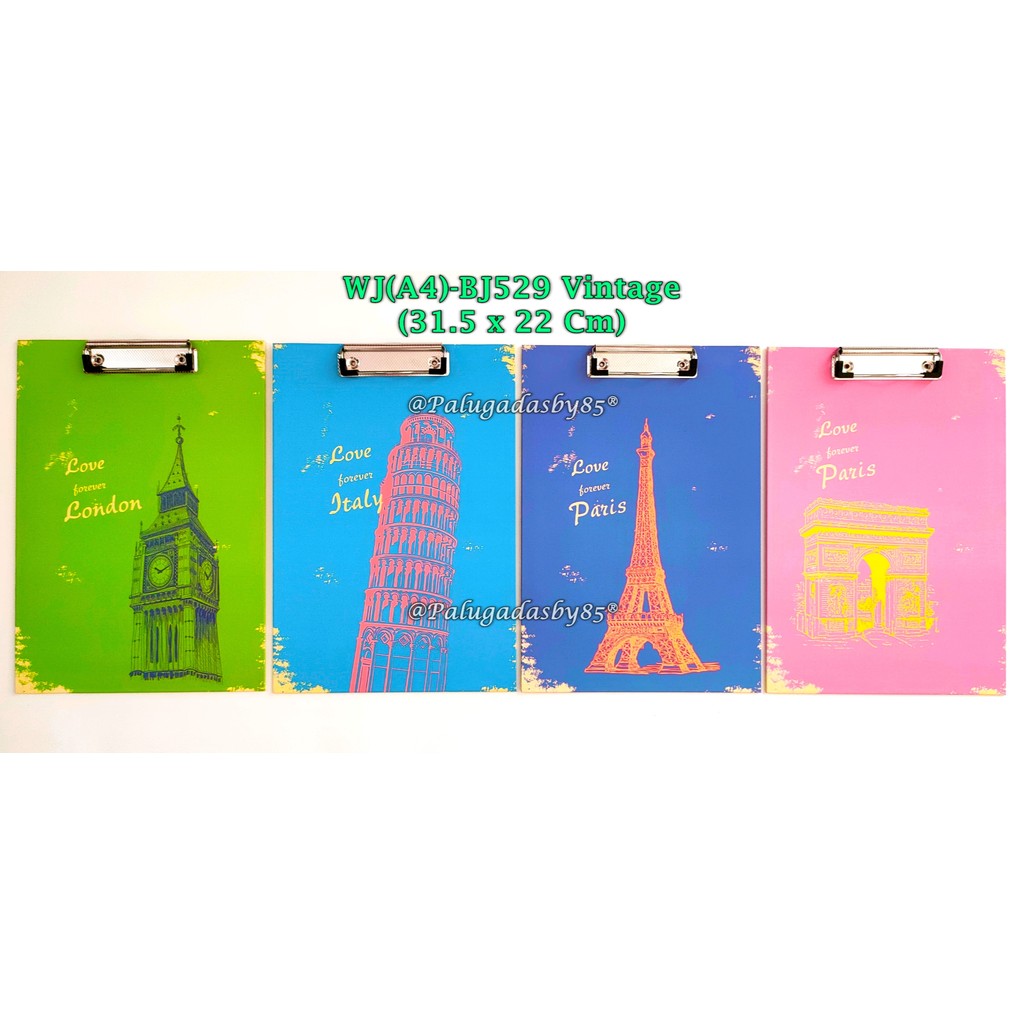 

(1 Biji) Clip Board Vintage 31.5 x 22 Cm / Papan Ujian Vintage A4 / Clipboard GXIMP WJ(A4)-BJ529