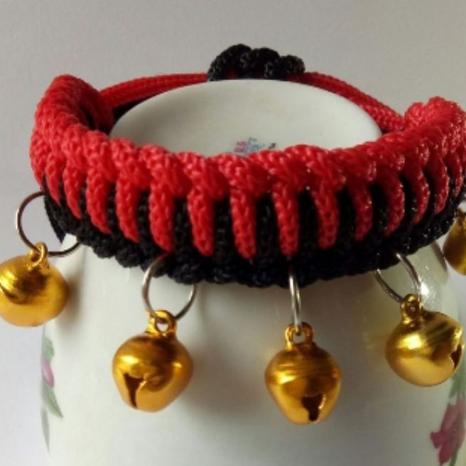 KALUNG KUCING ANYAM 5 LONCENG