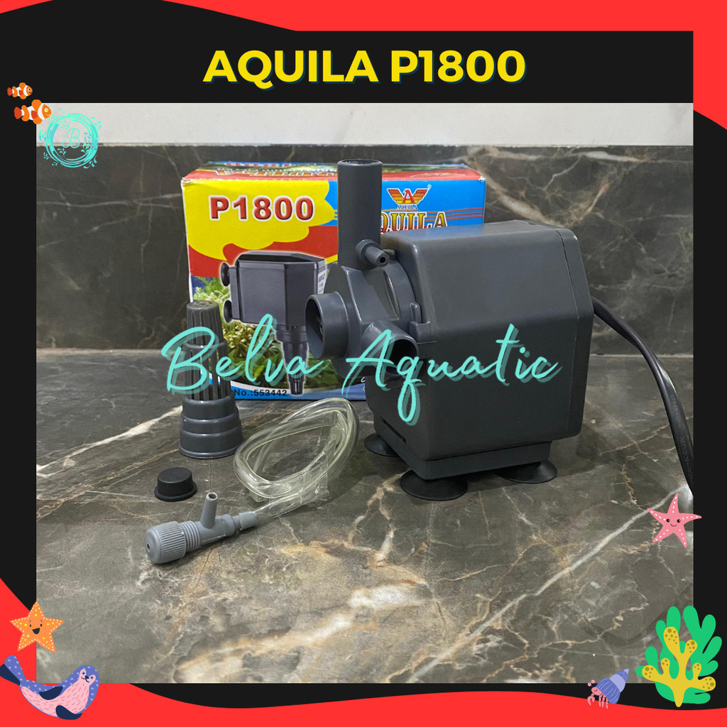 ORANSHOP AQUILA 1800 Pompa Air Celup Aquarium Hidroponik Aquila P-1800 Aquila P1800 P 1800