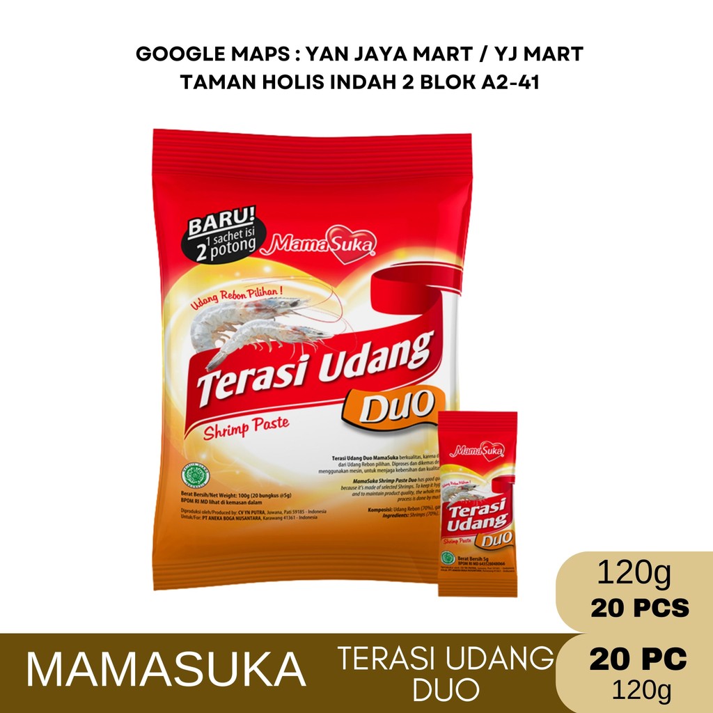 

Mamasuka Terasi Udang Duo / Terasi Mentah 120g [20 Pcs]