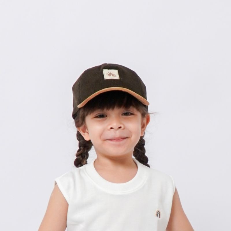 AMAISHOP CASHEL CAP - Topi anak baseball Snapback Curduroy Mix Cewe Cowo Korea Lucu Murah