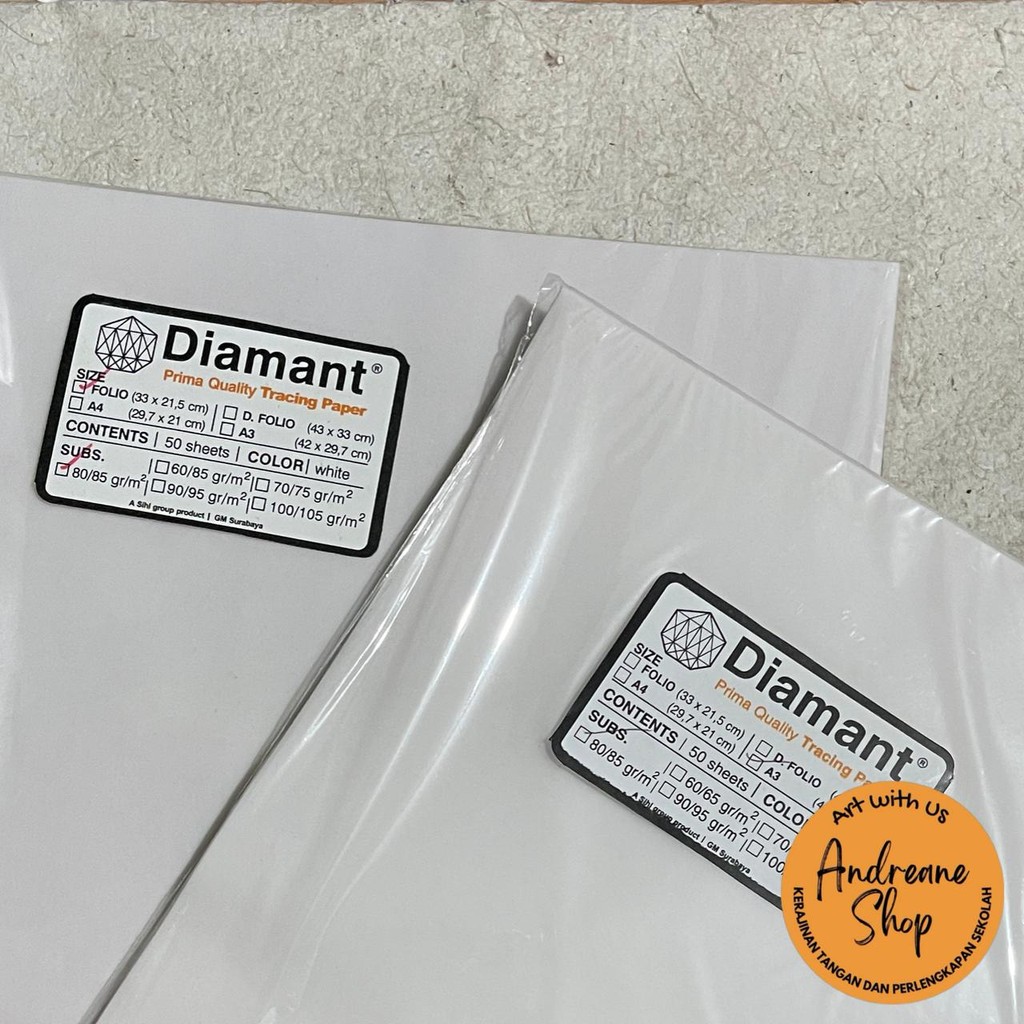 

Kertas Kalkir Diamant 80/85gr - A3/Folio (pak isi 50 lembar)